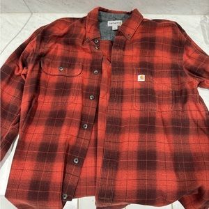 Men’s long sleeve Carhartt button up - size large
